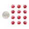 12x8mm Larger Red-Pink Full Flowers Beads Center Hole, 12 beads - GB-FB27